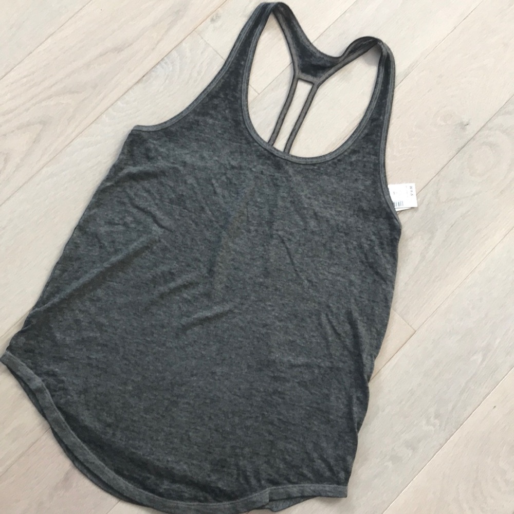 New with tags gray distressed tank top